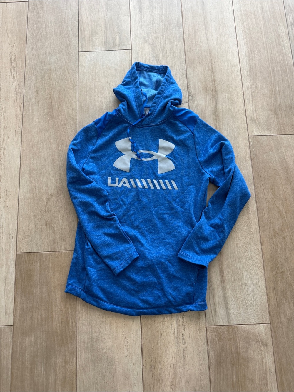 Under Armour Royal Blue Pullover Hoodie with White Logo